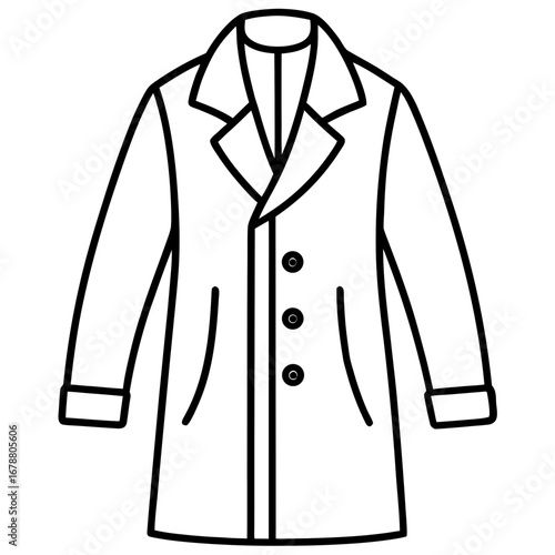 Stylish Overcoat Vector Design