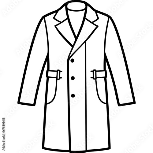 Stylish Overcoat Vector Design