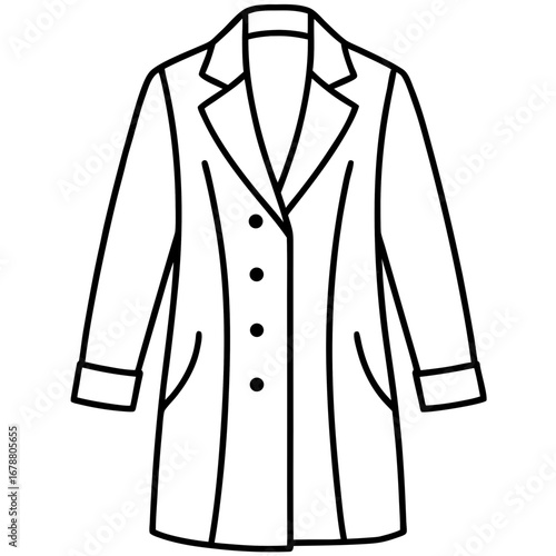 Stylish Overcoat Vector Design