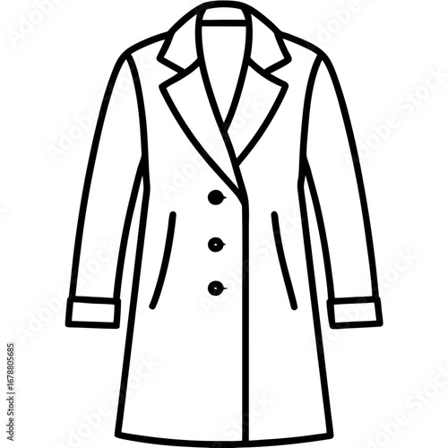 Stylish Overcoat Vector Design