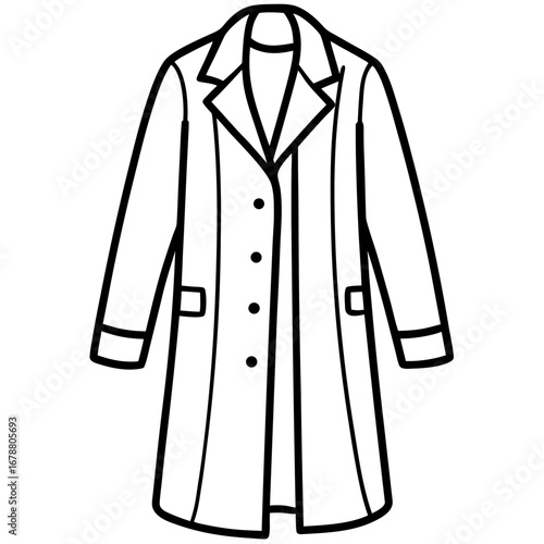 Stylish Overcoat Vector Design