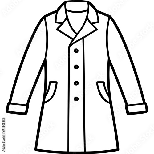 Stylish Overcoat Vector Design