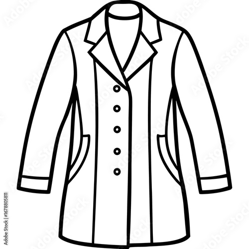 Stylish Overcoat Vector Design