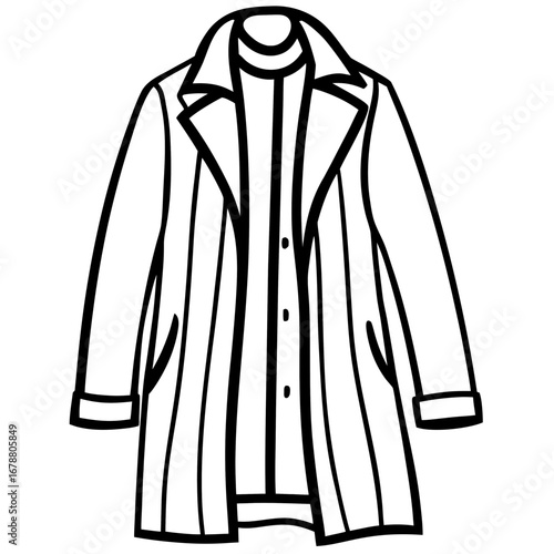 Stylish Overcoat Vector Design