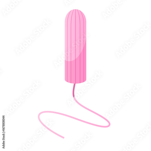 Single tampon vector isolated illustration