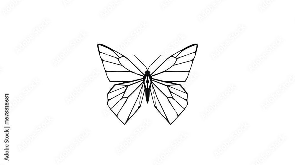 Obraz premium Butterfly Icon in a Geometric Style