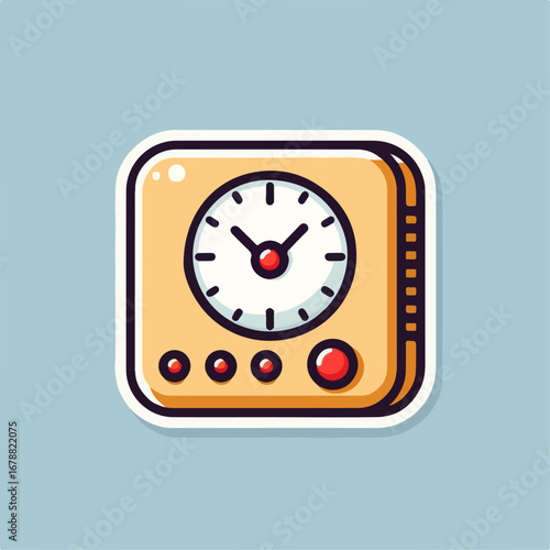 flat illustration of an alarm clock