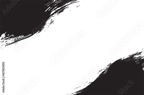 Wallpaper Mural Black and White Brush Stroke Texture | Abstract Grunge Paint Background | Modern Ink Design Torontodigital.ca