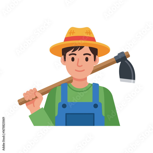 Laundry service icon with a uniformed employee folding a neat stack of clean clothes. Vector graphic for housekeeping and dry cleaning