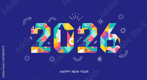 Celebrate 2026 with vibrant, modern designs! Get this eye-catching new year graphic for invitations, cards, and social media promotions that pop