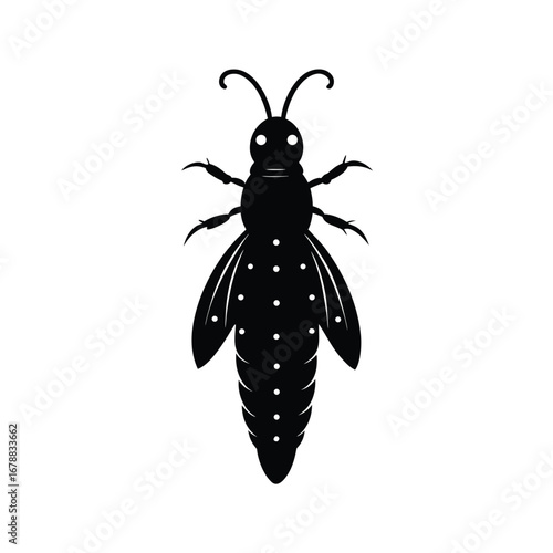vector illustration of a glowworm