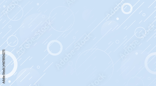 Abstract background with slanted lines. Glowing geometric smoothly fading lines and circles on a blue background.
