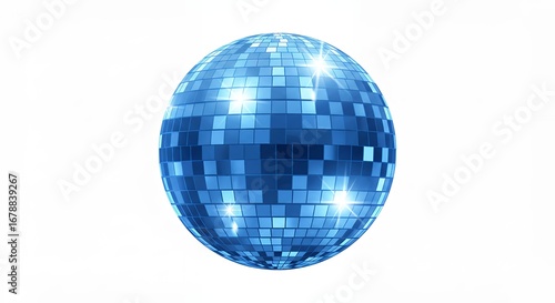 Blue disco ball graphic image