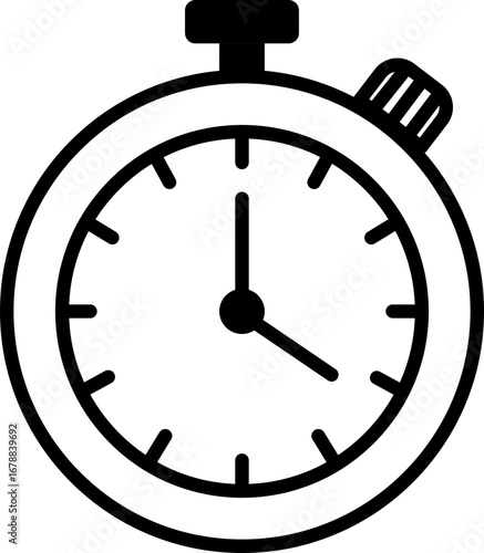 알람 시계 라인드로잉 아이콘(clock line drawing icon)