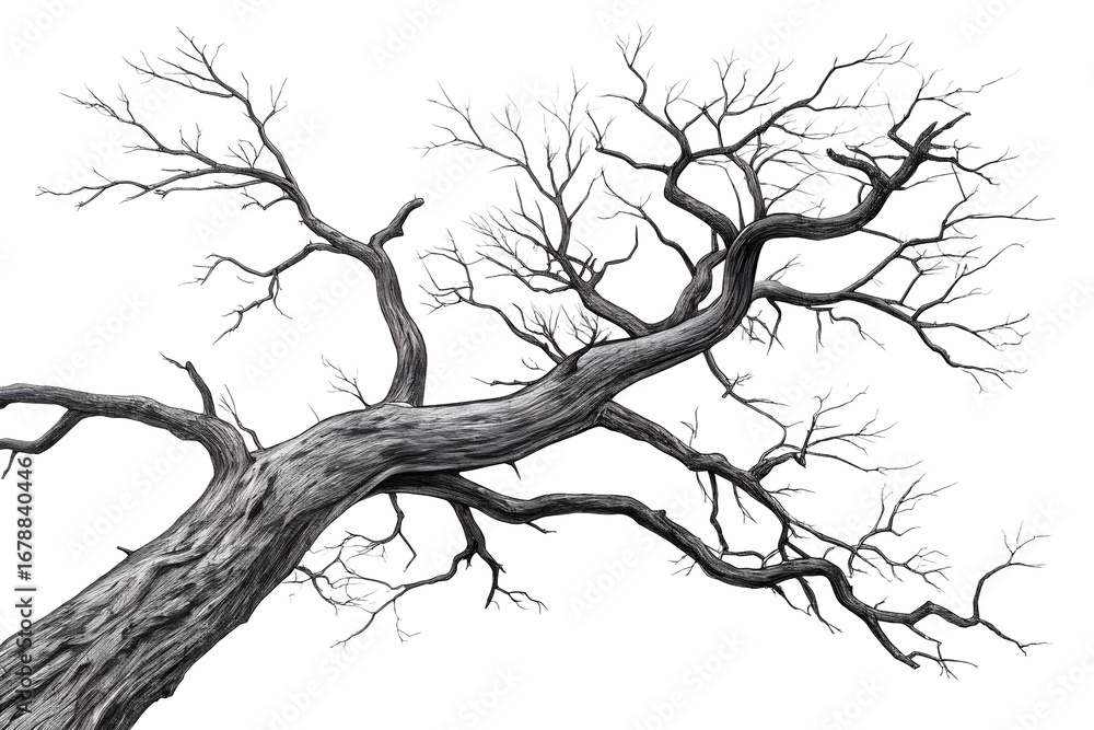 Obraz premium Detailed Bare Tree Branch