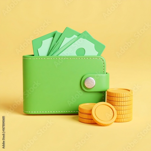 Wallet with money