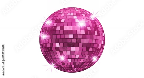 Pink disco ball image for celebrations