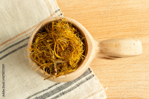 Photography Dried Organic Liquorice Roots (Glycyrrhiza glabra). Licorice.
