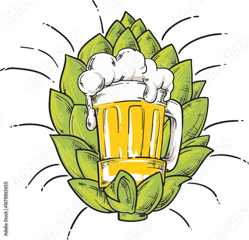 Beer Glass Illustration – Craft Beer Pint Icon Design