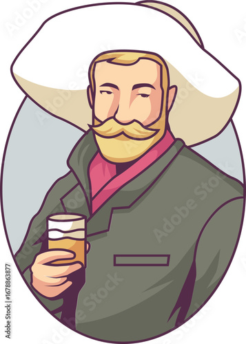 Beer Cravings Illustration – Funny Character Wanting a Beer Concept Art	