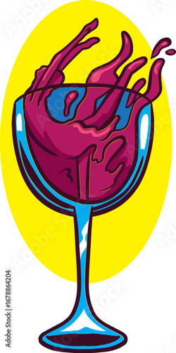 red wine glass