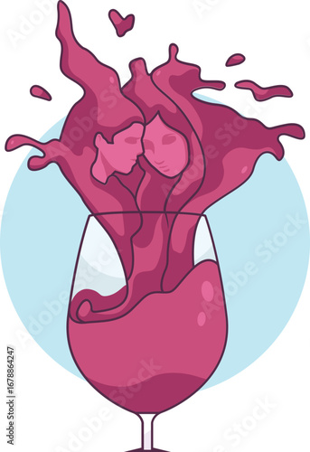 red wine glass