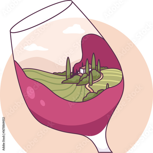 red wine glass