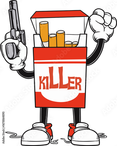Smoke Kills - Cigarettes Killer Illustration – Dark Health Hazard Concept Art