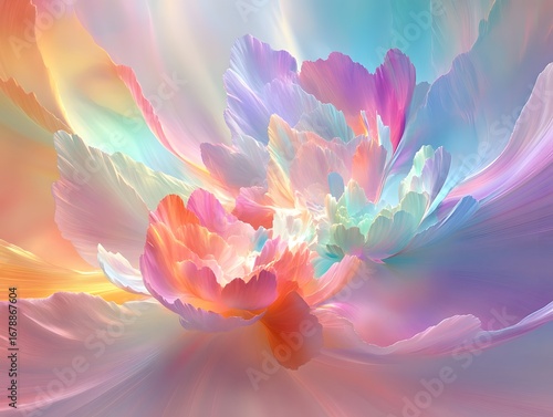 Wallpaper Mural Pastel Dreamy Flower Bloom Abstract Art Background Torontodigital.ca