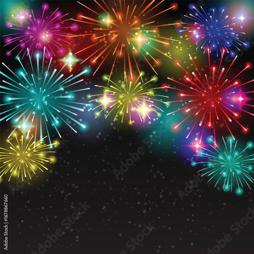 Happy New Year Firework Outdoor