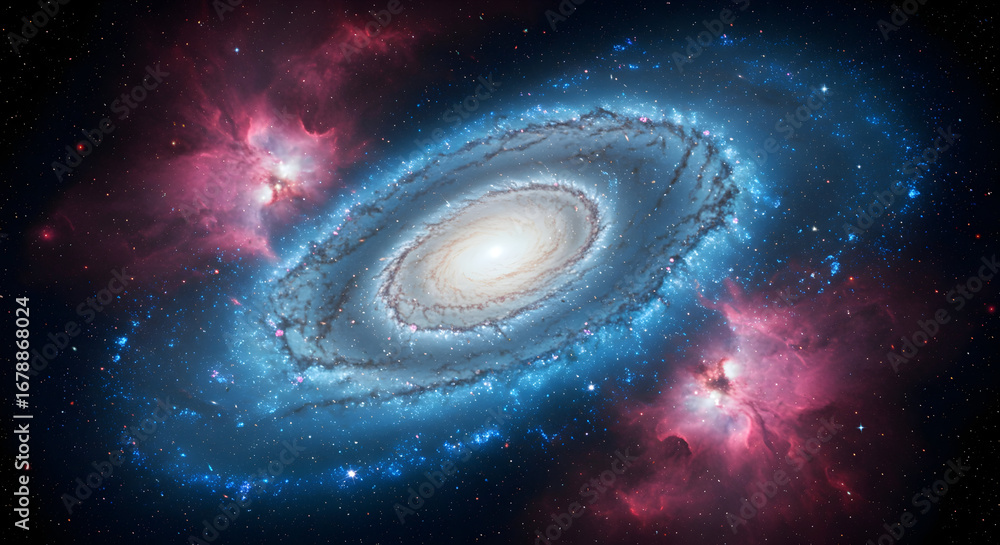 Obraz premium Spectacular Galaxy and Nebula in Deep Space Exploration