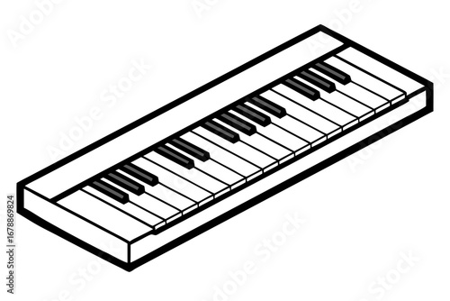 Retro Keyboard Art Vector