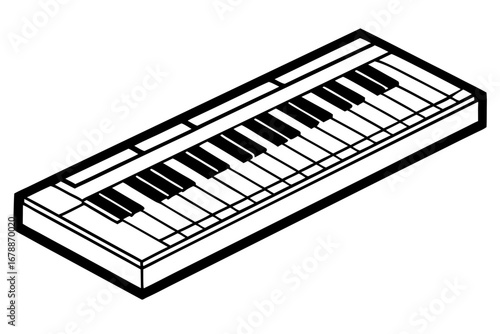 Retro Keyboard Art Vector