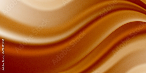 Golden silk background. Luxury silk texture with soft 3D drapery and grainy noise effect. Blurred grunge wavy background. Vector illustration.