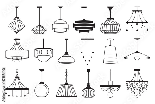 premium scalable ai eps and high resolution jpeg png black and white chandelier vector illustration set