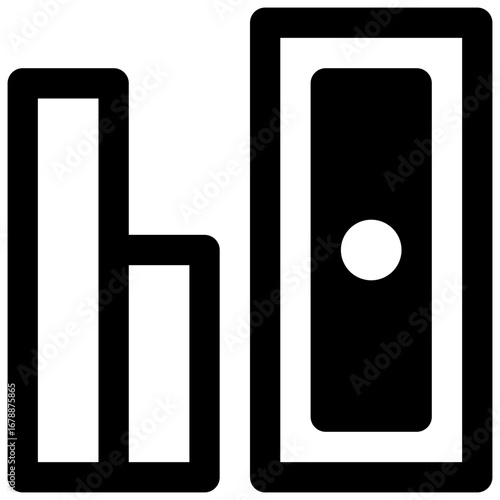 Distribution of wealth. Outlined stroke vector icon with black-filled details.