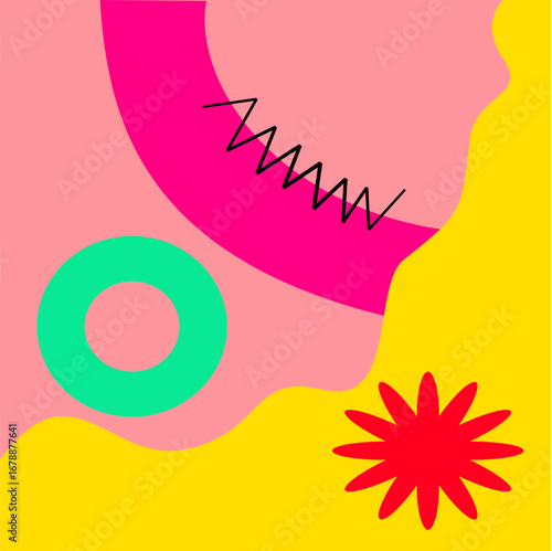 Abstract Geometric Shapes Background Design