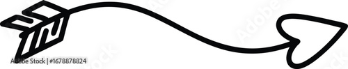 Send love with this simple cupid's arrow pointing to the heart, perfect for Valentine's