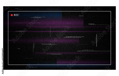 Realistic VHS Effect Background with Camcorder Recording Overlay Screen Template