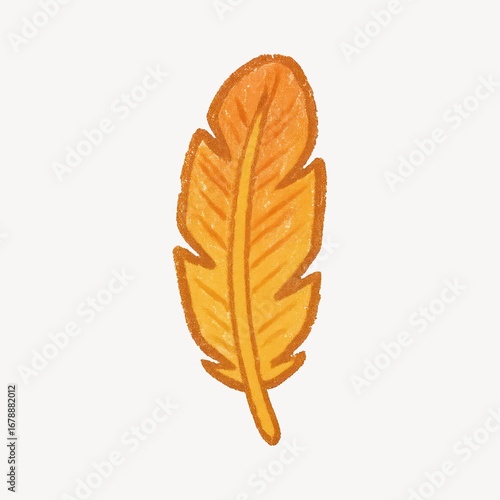 Vibrant autumn leaf illustration.