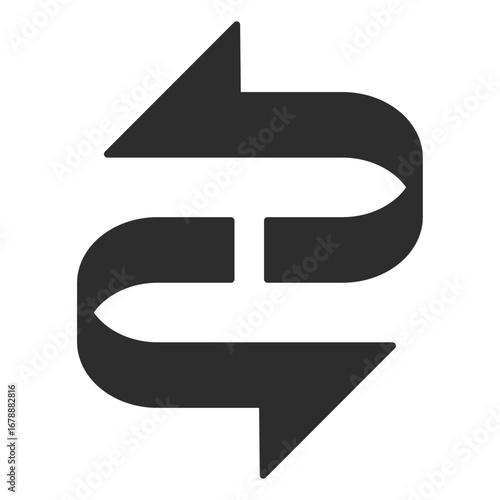 表裏の反転を表す矢印アイコン