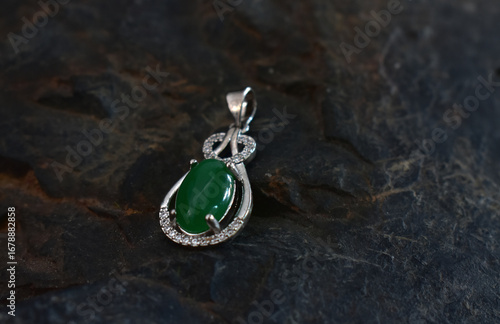 Green jade Rare and expensive For making jewelry