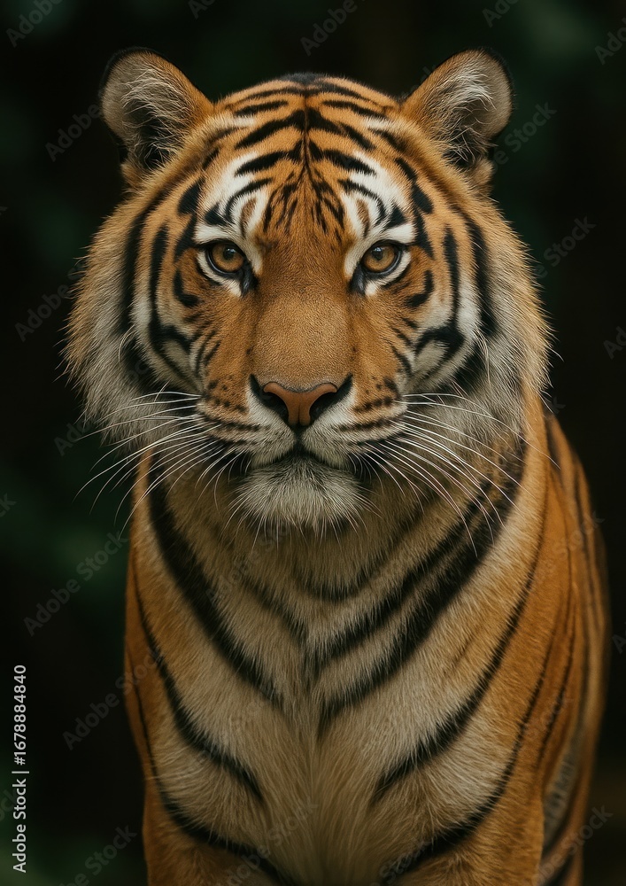 Obraz premium Majestic tiger portrait in nature