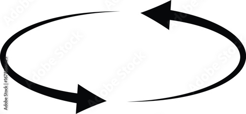 
rotation icon. 360 rotation icon vector illustration. circle arrow icon set. circular arrow icon, refresh, reload arrow icon. 
