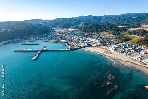 Fototapeta Naklejka Na Ścianę i Meble -  Aerial photography of Aoshima Island in Miyazaki Prefecture, Japan