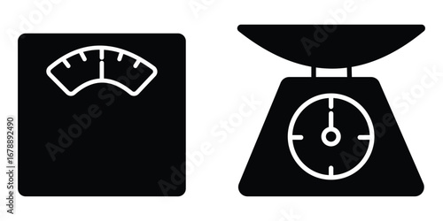 Weighing Machine Icon. Weight scale icon flat design. Weight scale icon on white background.