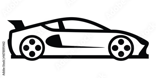 Isolated 3d sports car vector illustration, ready for an exciting speed game