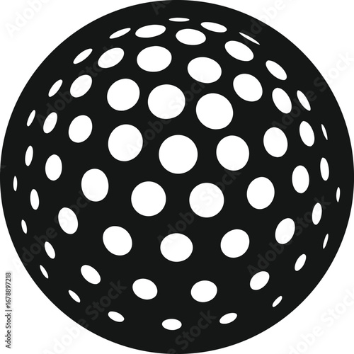 Golf ball silhouette game golf vector