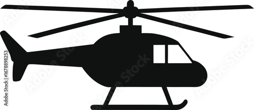 helicopter silhouette vector illustration