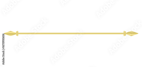 Decorative gold line isolated on transparent background. Horizontal luxury golden divider border line. Dividing line, Decorative bar, Simple design elements. PNG